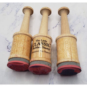 Vintage Hampton Art Stamps The Little Classic Rubber Stamps Rose Heart Butterfly